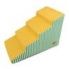 P&P Bright Yellow Four Step Dog Ramp Foam Stairs For Beds Sofas And Couches