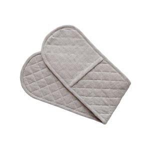 Herringbone Double Mitts - Charcoal
