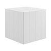 Design Square Mireya Wooden Cube Nightstand Bedside Storage Table Olive White