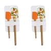 2x LVD 2pc Silicone Wood Spatula Kitchen Baking/Cooking Utensil Set - Citrus