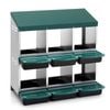 I.pet Chicken Nesting Box Roll Away Metal Nesting Box Wall Mounted 6 Holes Green