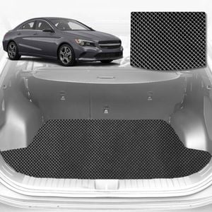 6D Diamond Car Boot Mat for Mercedes-Benz CLA-Class (C117)2013-2019-Coupe-Cargo Mat-Black-Outback GT