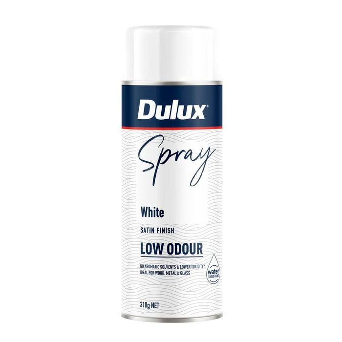 Dulux 310g White Satin Low Odour Spray Paint