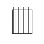 RapidFence 900 x 1200mm Black Steel Picket Gate
