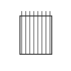 RapidFence 900 x 1200mm Black Steel Pool Picket Gate