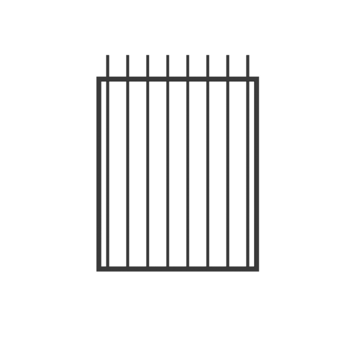 RapidFence 900 x 1200mm Black Steel Pool Picket Gate