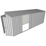 Build-a-Shed 1.5 x 5.2 x 2m Double Sliding Side Door Skillion Shed - Zinc