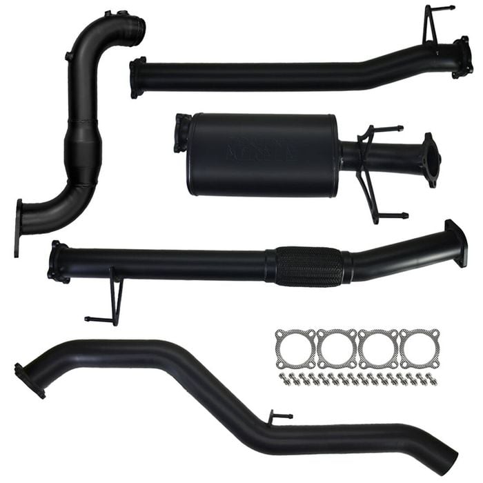 Ignite Exhausts Turbo Back For Mazda Bt50 B30b 3" Cat & Muffler Black Stainless Steel