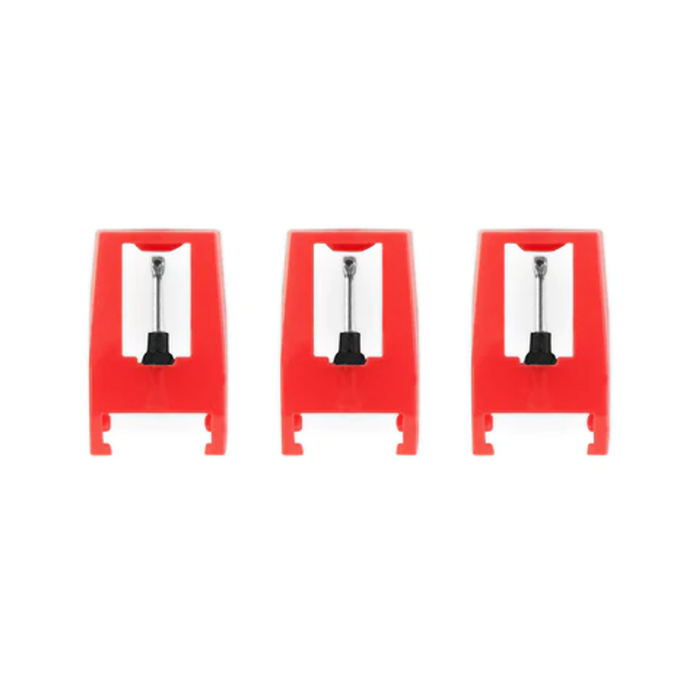Victrola 3 Pack Needles Replacement - Red
