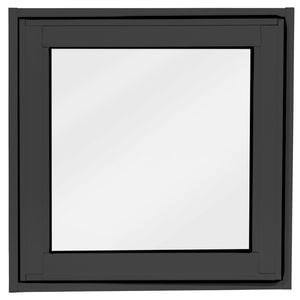 Polar     View 600 x 600mm Black Double Glazed Openable Window