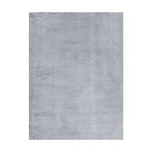 Urban Style Plush Rabbit Fur Rug 10mm Pile Home Decor Silver 160x240cm