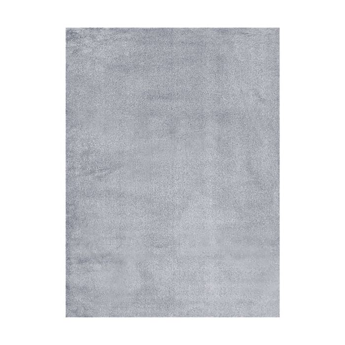 Urban Style Plush Rabbit Fur Rug 10mm Pile Home Decor Silver 160x240cm