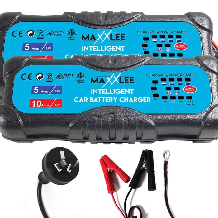 2x Maxxlee Smart Battery Charger 12V/24V Automatic 9 stages SLA - 1.5A-10A | Battery Charger Only