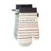 2pc Ladelle Sanctuary Cotton Oven Mitt Kitchen Cooking/Baking Pot Holder Set