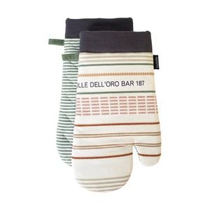2pc Ladelle Sanctuary Cotton Oven Mitt Kitchen Cooking/Baking Pot Holder Set