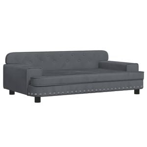 vidaXL Dog Bed Dark Grey 90x53x30 cm Velvet