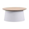 Modern Furniture ZEEBA Coffee Table 69cm - White & natural