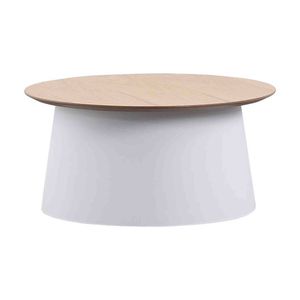 Modern Furniture ZEEBA Coffee Table 69cm - White & natural