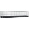 vidaXL Aviary with Extension Budgie Finch Pigeon Cage Parrot House Silver Steel
