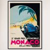 Galrie Monaco Grand Prix 1933 Vintage Racing Poster - Perfect for Home Decor, Black Frame, 70 x 100cm (28 x 40inch)