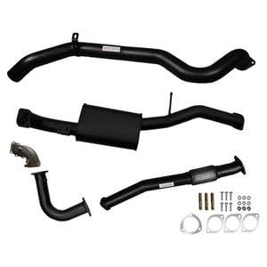 Ignite Exhausts Turbo Back For Nissan Gu Patrol 4.2l Coil Spring Ute 3" Dump Pipe & Muffler Black Aluminised Steel