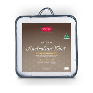 Tontine Classic Comfort Natural Australian Wool Quilt Duvet All Seasons Double