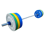 BRIXX 70kg Elite Olympic Bumper Plates + 20kg Barbell