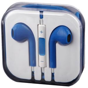 Handsfree Headphone Earphone w/ Mic 3.5mm Connector Jack - Blue