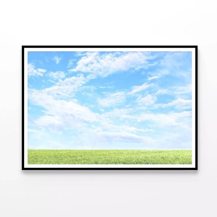 Grassy Field and Blue Sky  Print 100% Australian Made 120x90cm  (Poster)