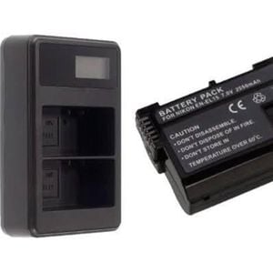 Battery Replacement + Lcd Charger For Nikon En-el15 D7000 D7100 D800 D800e D600 Camera