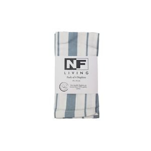 4pc NF Home & Entertaining Essentials French Napkins 45x45cm Striped Blue