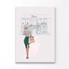 Fashion Store with Stylish Lady Print 100% Australian Made 90x120cm (Stretched Canvas)