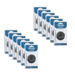 12pk Malli Sewing Metal Hand Sewing Tailoring Needles Set Silver Assorted Sizes
