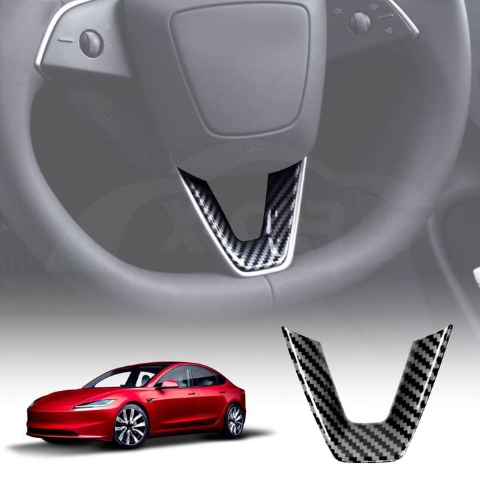 Car Steering Wheel Cover Trim for Tesla Model 3 Highland 2023-Onwards Car Interior Protection
