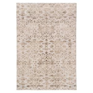 Loopsie-180cm X 120cm-solna Beige And Brown Floral Washable Rug