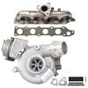 Upgrade Billet Turbo Charger With Genuine Exhaust Manifold, Gasket & Stud Kit For Mitsubishi Asx 4n14 2.2l