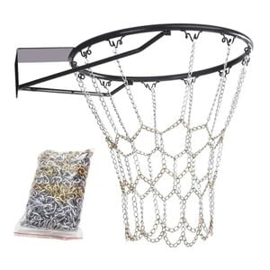 NNEOBA Durable Galvanized Steel Chain Basketball Net