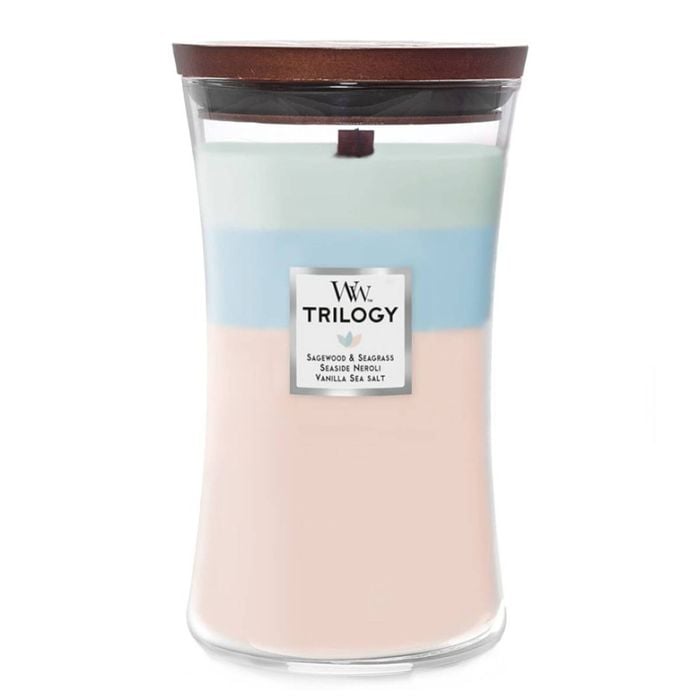 WoodWick Trilogy Scented Wax Candle Large 11.7cm - Oceanic