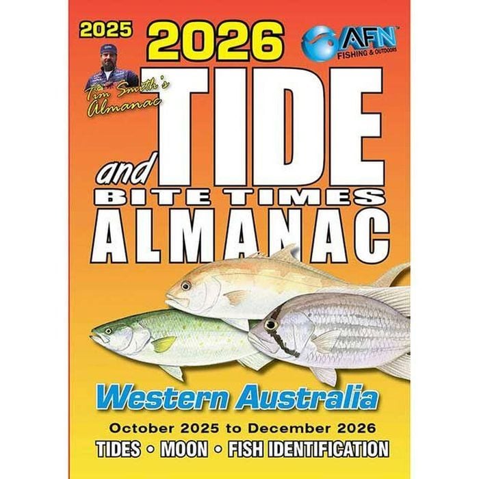 2026 Western Australia WA Tide And Bite Times Almanac Book