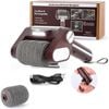 Catzon Electric Grill Cleaner Bristle Free Rechargeable with LED Light-Brown