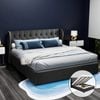 Artiss Bed Frame King Gas Lift Charcoal Issa