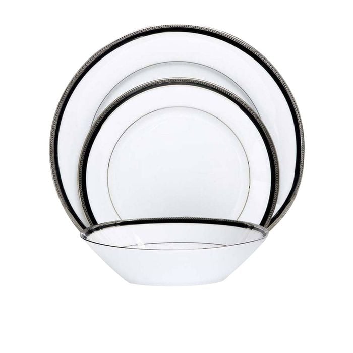 Noritake Toorak Noir Dinner Set 12pc White - Bunnings Australia