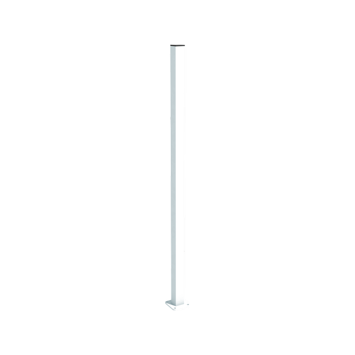 ProtectorAl 50 x 50 x 1900mm Pearl White Aluminium Pool And Garden Flanged Post With Cap