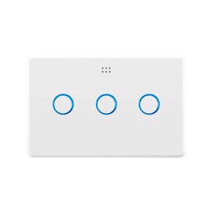DETA White Gloss Grid Connect Smart Triple Gang Touch Light Switch
