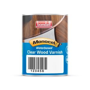 Bondall 250ml Monocel Satin Waterbased Clear Wood Varnish