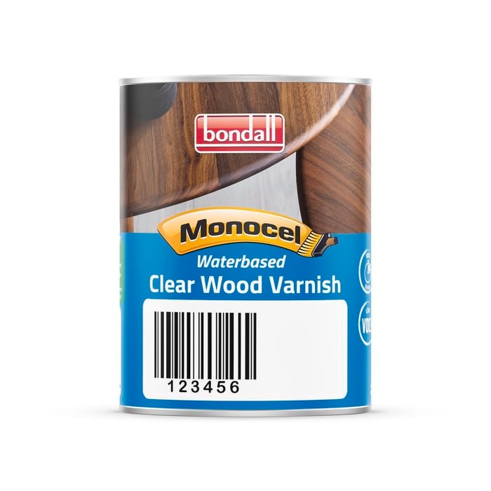Bondall 250ml Monocel Satin Waterbased Clear Wood Varnish