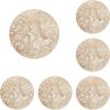 Catzon 6 Pcs Placemats Round Cloud Pvc Hollowed-out-gold