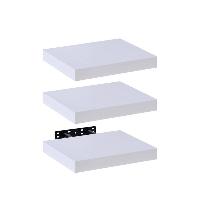 Takara Seiso Floating Wall Shelves Display Rack (set Of 3) Small 30cm White