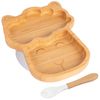 Tiny Dining Bamboo Llama Baby Weaning Plate & Fork Set