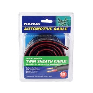 Narva 100A 8B&S 5m Red/Black Twin Sheath Cable